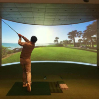 300x300CM Golf Simulator Impact Screen Sensor for Gym Home Indoor Golf Ball Target Training Display White Cloth Practice Screens