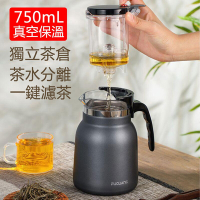 【小倉Ogula】不鏽鋼泡茶壺 750ML真空保溫壺 裝茶水壺 過濾沖茶壺 茶具