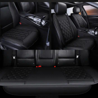 Waterproof Leather Car Seat Cover Protector Mat Universal Front Rear With Backret Breathable Van Auto Seat Cushion Protector Pad