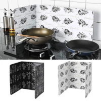 Aluminum Foldable Kitchen Gas Stove Baffle Plate Portable Frying Pan Oil Splash Protection Screen Household Kitchen Accessories