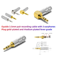 New Oyaide 3.5mm pair recording cable with 3 earphone plugs, gold-plated and rhodium plated, fever grade