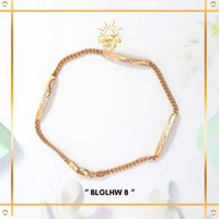 GELANG EMAS RANTAI PLAT DEWASA DAN ANAK EMAS ASLI KADAR 8K (375) GELANG FASHION KODE BLGLHW 8 SUNNIE