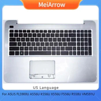MIEARROW New/org For ASUS FL5900UQ A556U K556U F556U X556U VM591U Palmrest US /French /Arabic Keyboard upper cover,Silver