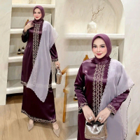Set Tunik Kebaya Melayu Marina Selendang Pelangi Jaya Original