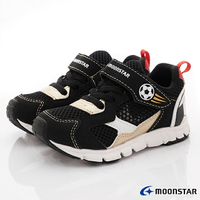日本月星Moonstar機能童鞋2E後穩定運動造型鞋款C3166黑(中小童)