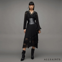 【ALLSAINTS】SABRINA 中長版洋裝Black WD060Z(常規版型)