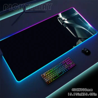 Mousepads War LED Gaming Desk Pad Large Backlight Desk Mat 50x100cm Gamer Mousepad RGB Mouse Pad Luminous Mouse Mat