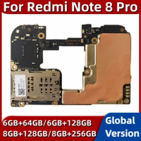 Original Unlocked Global Frimware Mainboard For Xiaomi Redmi Note 8 Pro Full Chips Circuits Card Fee Motherboard Good Work