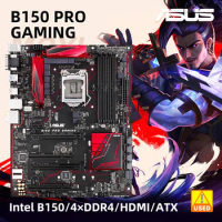 Used ASUS B150 PRO GAMING/ARUR Intel B150 LGA 1151 4 x DDR4 DIMM 64GB PCI-E 3.0 1 x M.2 SATA3 VGA HDMI USB3.1 ATX motherboard