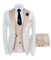 (Seluar jaket jaket) sesuai untuk lelaki 2023 saman perniagaan kasual High-end saman Formal sosial 3 Pcs Set lelaki perkahwinan pengantin lelaki