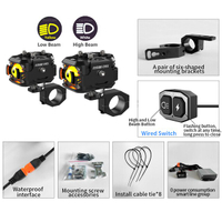 KuLeYp Future Eyes F150รถจักรยานยนต์ Led Spotlight 6000 LM รถยนต์ไฟฟ้าเสริมถนนไกลและใกล้แสง Tangent 