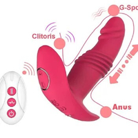 Wearable Vibrating Panties Clitoral Vibrator Dildo Sex Toy For Women 3 Mode Thrusting Vibration Anal Vaginal Stimulator