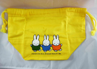 【震撼精品百貨】Miffy 米菲兔米飛兔~黃色束口袋『Miffy*3』