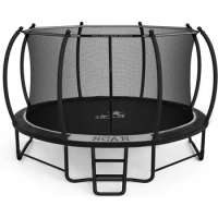 BCAN Trampoline 12FT Recreational Trampoline with Enclosure for Kids Adults, ASTM Approved, Outdoor Trampoline with Wind Stakes