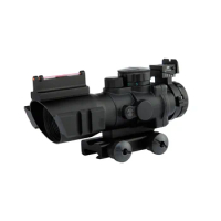 4X32 ACOG illuminated RGB Prismatic BDC Recticle RifleScope &amp;Fiber Optic Sight Picatinny Rail For Hunting Sniper Airsoft