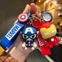 Disney Avengers Iron Man Spiderman Doll Keychain School Bag Pendant Cartoon Wallet Handbag Student Backpack Pendant Gifts