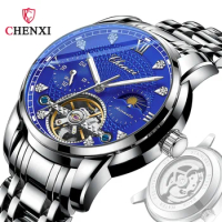 CHENXI Men Wristwatch Automatic Mechanical Military Sport Original Male Clock Top Brand Luxury Hollow Tourbillon Watch Gift 8870