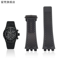 Silicone rubber Watch Band TAG CARRERA HEUER CAR2A 5A Starp 22mm Black Blue Concave convex interface watch bracelet
