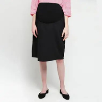 Storkstory Olive Rok Ibu Hamil Dan Menyusui - Black XL