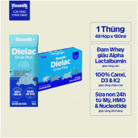【Mới 2026】 Thùng 48 hộp 180ml Sữa Non Vinamilk Dielac Grow Plus (Sữa Uống Dinh Dưỡng)