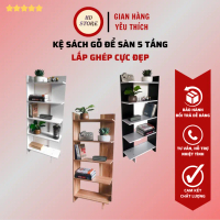 Kệ Sách Gỗ 5 tầng, Để đồ Lắp ghép  - HD STORE