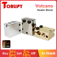 Torlipy PT100 Volcano Heated Block For Volcano Hotend 3D Printer Heater Blocks Compatible PT100 Sensor/thermistor Cartrodge