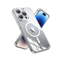 【綠聯】iPhone 15 系列超強磁吸透明防摔手機殼 Magsafe專用(iPhone 15/plus/pro/pro max/耐摔)