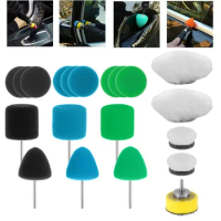 Car Polishing Sponge Pads Kit Foam Pad Buffer Kit Polishing Machine Wax Pads for Auto Motorcycle motor vehicle Removes Scratches