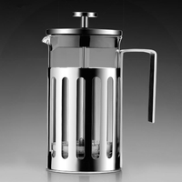 304不銹鋼法壓壺濾壓泡茶壺沖茶器 耐高溫玻璃咖啡壺 沖茶壺