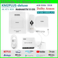 [Genuine]Mecool KM2 Plus Deluxe Android 11 TV Box Amlogic S905X4 Google Certified Netflix 4K ATV BOX 5G WiFi6 Super Media player
