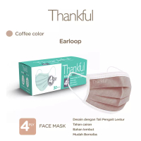 Thankful Thankful Face Mask Adult Earloop Daily 30s Coffee