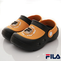 FILA斐樂頂級童鞋-電燈園丁鞋7-S855W-707黑黃(中小童段)