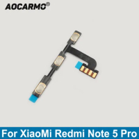 Aocarmo For XiaoMi Redmi Note 5 Pro Power On/Off Volume Up/Down Button Flex Cable With Adhesive Replacement Parts