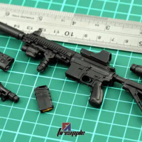 1/6 Weapon Assembly Assault Rifle Gun 4D Black HK416 Model for 12" Doll