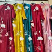 Áo mẹ sui gia đính kết nhẹ nhàng sang trọng- Áo Dài Minh Tuyết