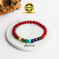 Gelang Pria Wanita Batu Cakra 7 Batu Kristal ASLI Original Keren