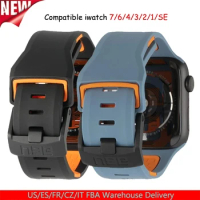 Silicone Strap for Apple watch Ultra 2 Band 49mm 45mm 44mm 45mm 42mm UAG watchband bracelet iwatch series 3 4 5 6 SE 7 8 9 strap
