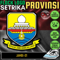 Patch Badge Emblem Flock Setrika iron-on Baju Jersey Logo Provinsi JAMBI [01]