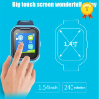 1.4inch hd touch display phone watch video calling chat GPS+ WIFI+LBS +AGPS smartwatch kids smart watch 4g with learing app