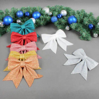 Christmas Bows Christmas Tree Ornaments Wreath Bow Gift Hanging Decoration Creative Festival Supplies Bows
