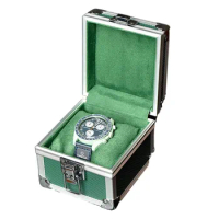 Aluminum Watch Box Portable Watch Boxes Travel Storage Luxury Men's Mechanical Watch Case Tray Display Organizer Accessory Gift