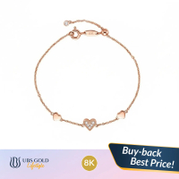 UBS Gold - Gelang Emas Millie Molly - 8k - Model Hati - Kgv7871k