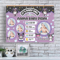 Biodata Bayi Size Jumbo Custom Biodata Bayi Tema Kartun Desain Unik dan Lucu