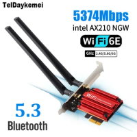 5374Mbps Bluetooth 5.3 WIFI 6E PCIE Adapter Intel AX210 Tri Band Wireless WifI 6 Network Card Windows 11 Window10 For PC