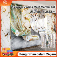 【Dijual rugi !!!】Wallpaper Dinding Motif Vinyl Marble Foam Roll Sticker Kamar Dekorasi PET 120 x 280