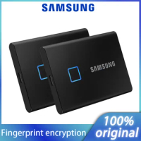 SAMSUNG T7 touch mobile SSD NVMe fingerprint encryption type-c mobile SSD Solid state USB3.2 classic black fingerprint recogniti