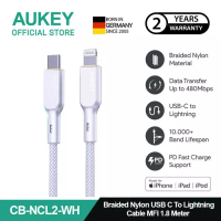 Aukey AUKEY Kabel Charger USB-C to Lightning MFI CB-NCL2 Braided Nylon 1.8M