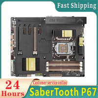 TUF P67 LGA1155 Asus SaberTooth P67 original board DDR3 LGA 1155 motherboard 32GB USB2,0 USB3.0 SATA3.0 desk panel 100% testing