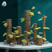 ACCURACY Simulation Tree Trunk Sinking Wood Driftwood Fish Tank Decorations aquatic plants Root Rain
