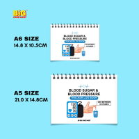 (2in1)Buku Rekod Darah Tinggi & Gula/Blood Sugar & Blood Pressure Log Book Tracker